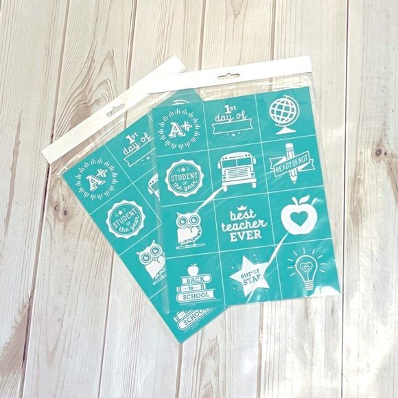 Two Retired Chalk Couture Size B Back To School Transfers! - Picture 1 of 2